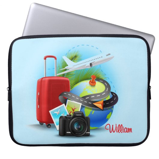 Individueller Reisender Laptopschutzhülle (Vorderseite)