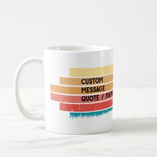 Individueller Retro-gestylter Corgi-Hundeltrainer Kaffeetasse (Links)