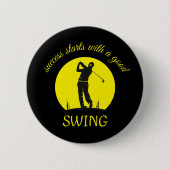 Individueller Round Button mit Golf-Design (Vorderseite)
