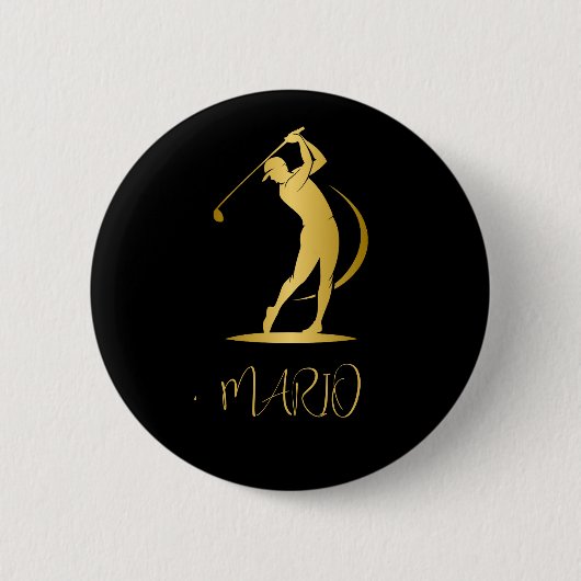 Individueller Round Button mit Golf-Design (Vorderseite)
