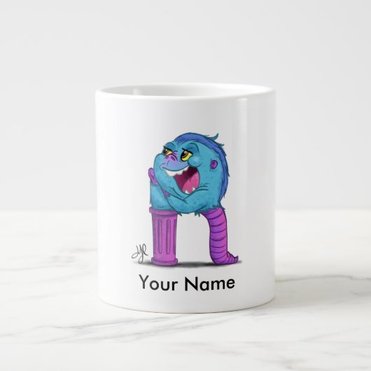 Individueller Schlamm mit "R" Monsterzeichen Jumbo-Tasse (Vorderseite)