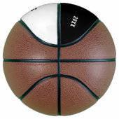 Individueller schwarzer Basketball mit Name, Numme (Rechts)