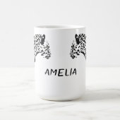 Individueller schwarzer Jaguar Kaffeetasse (Mittel)