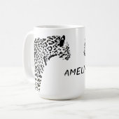 Individueller schwarzer Jaguar Kaffeetasse (Vorderseite Links)