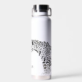 Individueller schwarzer Jaguar Trinkflasche (Rückseite)