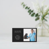 Individueller Schwarzer Tierarzt Visitenkarte (Stehend Vorderseite)