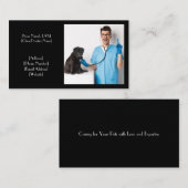 Individueller Schwarzer Tierarzt Visitenkarte (Vorne/Hinten)