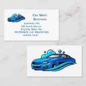 Individueller Service für den Car Wash Business Visitenkarte (Vorne/Hinten)