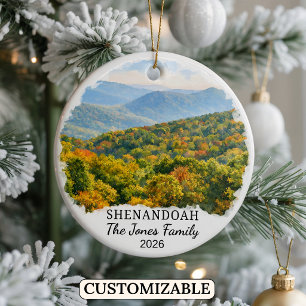 Individueller Shenandoah National Park, Virginia Keramik Ornament