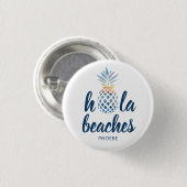 Individueller Sommer-Pineapple-Strandurlaub Button (Vorne & Hinten)