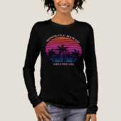 Individueller Strandtrip Tropischer Langarmpullove Tri-Blend Shirt (Vorderseite)