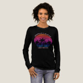 Individueller Strandtrip Tropischer Langarmpullove Tri-Blend Shirt (Volle Vorderseite)