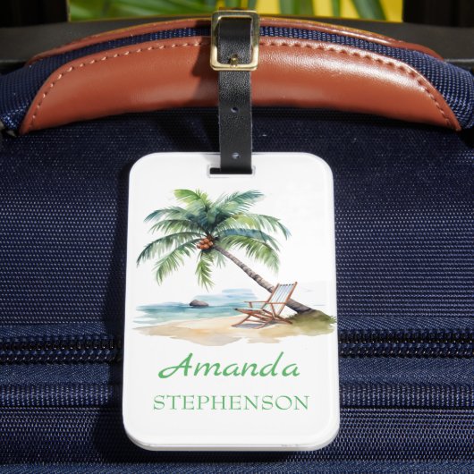 Individueller Strandurlaub Gepäckanhänger (Vorderseite Insitu 2)