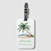 Individueller Strandurlaub Gepäckanhänger (Vorderseite Vertikal)