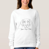 Individueller Sweatshirt mit Linienkunst von Hunde (Vorderseite)