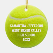 Individueller Tennisball-Sport Keramik Ornament (Vorne)