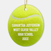 Individueller Tennisball-Sport Keramik Ornament (Links)