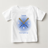 Individueller Text für Baseball-Star Baby T-shirt (Vorderseite)