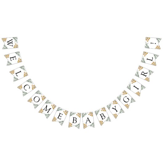 Individueller Text für Golden Bees und Eukalyptus Wimpelkette (Alle)