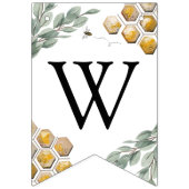 Individueller Text für Golden Bees und Eukalyptus Wimpelkette (Erste Fahne)