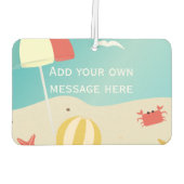 Individueller Text für Sommerurlaub am Meer Autolufterfrischer (Rückseite)