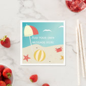 Individueller Text für Sommerurlaub am Meer Serviette (Beispiel)