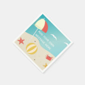Individueller Text für Sommerurlaub am Meer Serviette (Ecke)