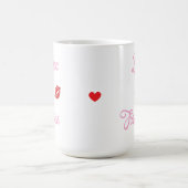 Individueller Text Kaffee und Küsse Valentinstag G Kaffeetasse (Mittel)