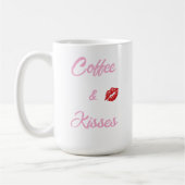 Individueller Text Kaffee und Küsse Valentinstag G Kaffeetasse (Links)