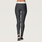 Individueller Text Katzenfoto Neutrales Muster Cav Leggings (Rückseite)