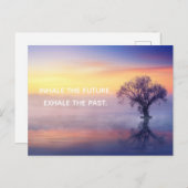 Individueller Text Ruhe Zen Einatmen Exhale Misty Postkarte (Vorne/Hinten)
