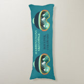 Individueller Text Skischuhkissen Seitenschläferkissen (Vorderseite Vertikal)