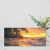 Individueller Text Tropical Beach Sunset (Stehend Vorderseite)