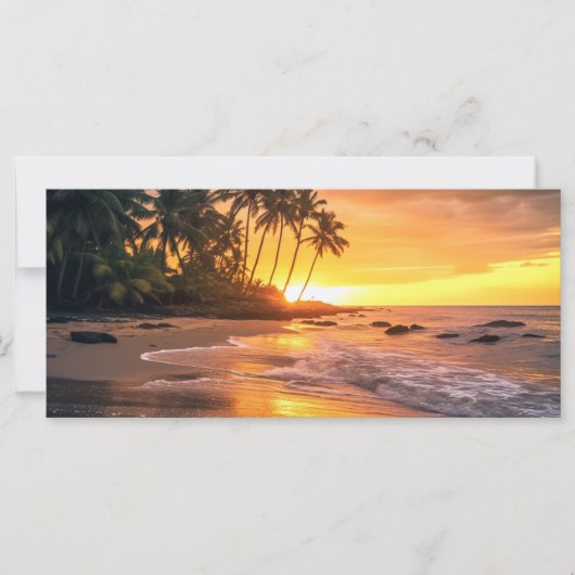 Individueller Text Tropical Beach Sunset (Vorderseite)
