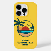 Individueller Text Tropical Beach Sunset Case-Mate iPhone Hülle (Rückseite)