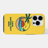 Individueller Text Tropical Beach Sunset iPhone Hülle (Rückseite (Horizontal))
