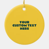 Individueller Text Tropical Beach Sunset Keramik Ornament (Hinten)