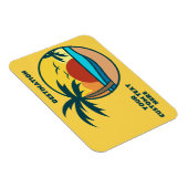 Individueller Text Tropical Beach Sunset Magnet (Rechte Seite)