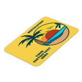 Individueller Text Tropical Beach Sunset Magnet (Linke Seite)