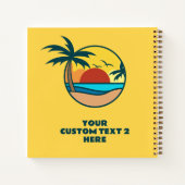 Individueller Text Tropical Beach Sunset Notizblock (Rückseite)