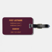 Individueller Text Tropical Flamingo Gepäckanhänge Gepäckanhänger (Rückseite horizontal)