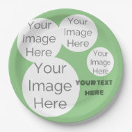 individueller Text und Foto Geburtstagspapiertelle Pappteller