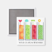 Individueller Textrahmen für Sommersaft Magnet (Vorderseite/Rückseite)