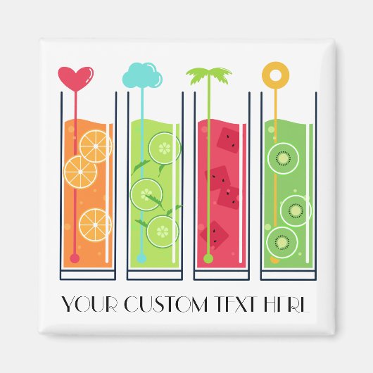 Individueller Textrahmen für Sommersaft Magnet (Vorne)