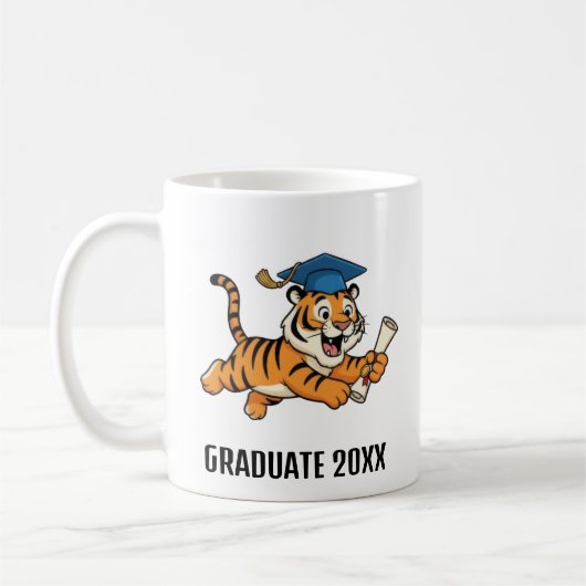 Individueller Tiger-Abschluss Kaffeetasse (Links)