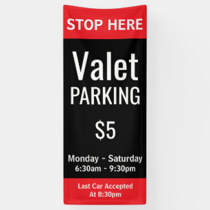 Individueller Valet-Parkservice Banner