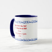 Individueller Vatertag-Becher MVP DAD Tasse (Vorderseite Links)