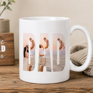 Individueller Vatertag-Fotobecher für Papa Zweifarbige Tasse