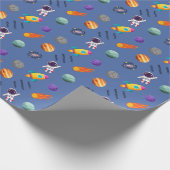 Individueller Weltraum-Geburtstag Geschenkpapier (Ecke)