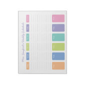 Individueller Wochenplan Notizblock (Rotiert)
